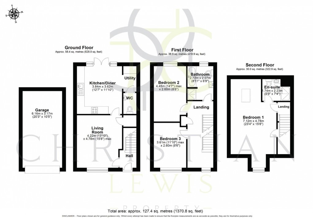Floorplan for Oriel Meadows, Evesham