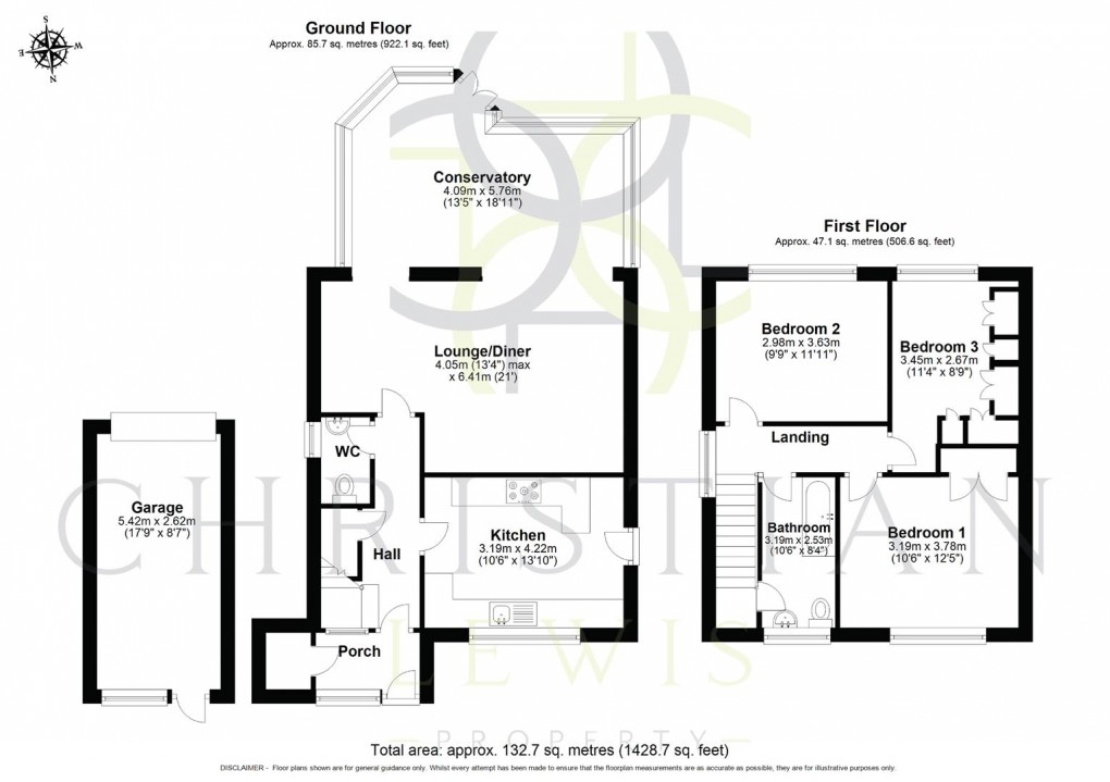 Floorplan for School Lane, Badsey, Evesham