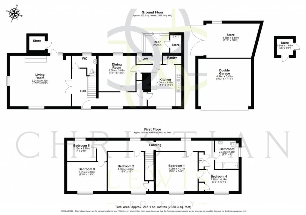 Floorplan for Gibbs Lane, Offenham, Evesham