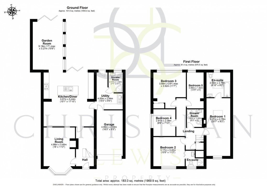 Floorplan for West Side, North Littleton, Evesham