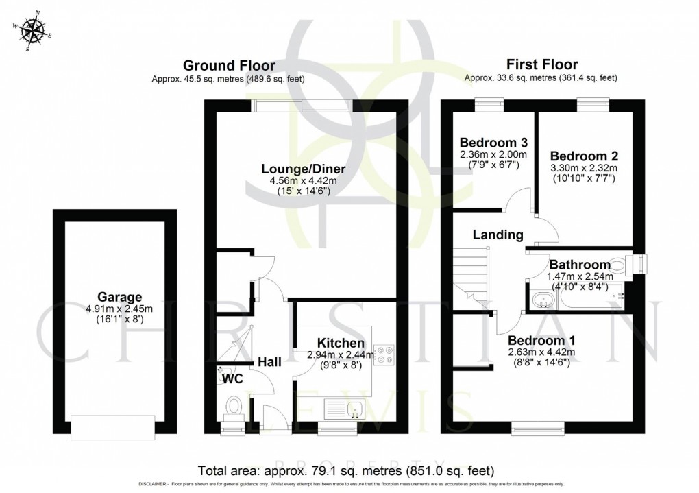 Floorplan for Bridge Meadow Close, Sedgeberrow, Evesham