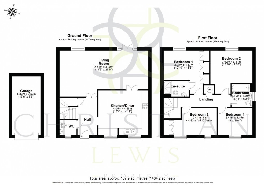 Floorplan for Banks Road, Badsey, Worcestershire, WR11 7TB