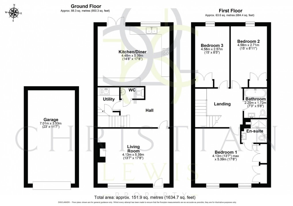 Floorplan for Rushford Grange, Pitchill, Evesham