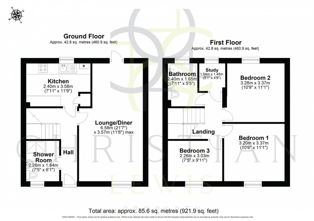 Floorplan for Ash Grove, Evesham