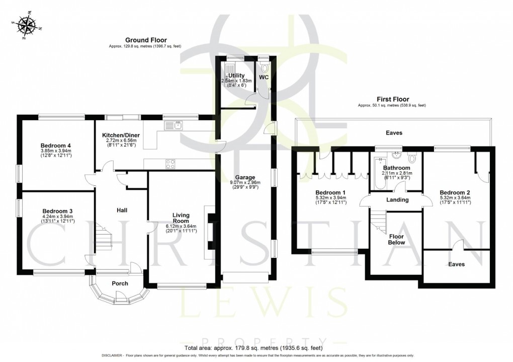 Floorplan for Simon De Montfort Drive, Evesham