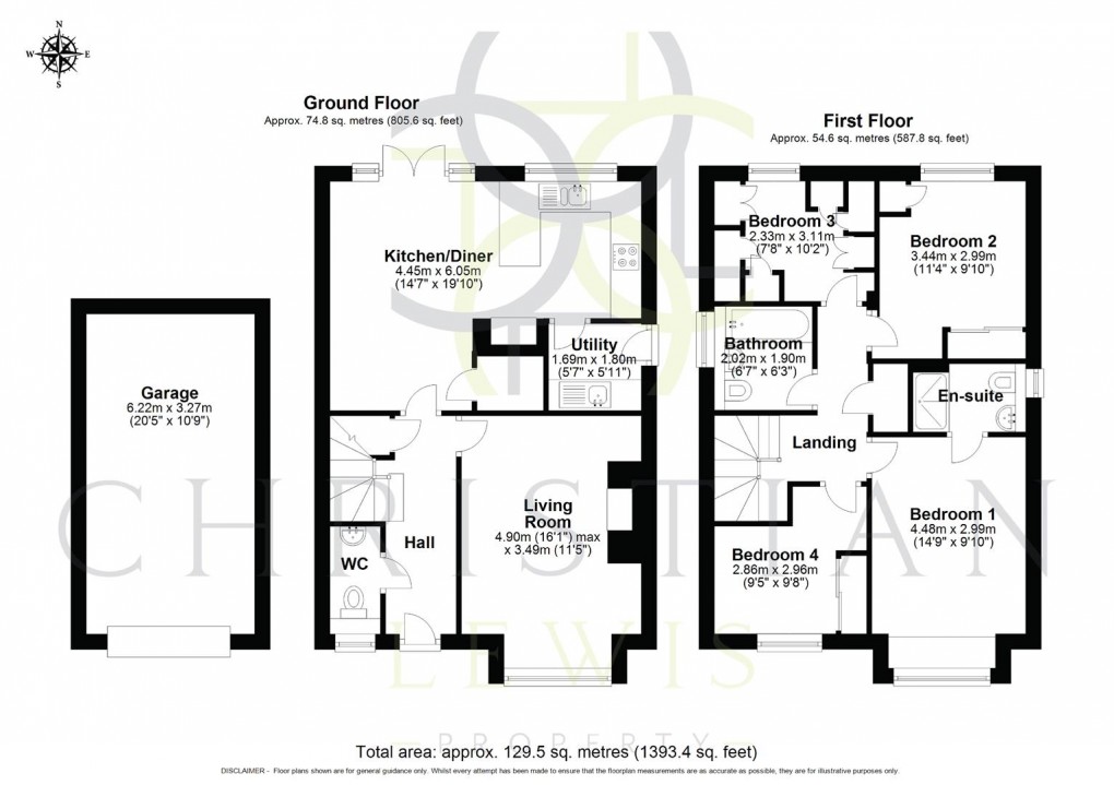 Floorplan for Gisborne Gardens, Evesham