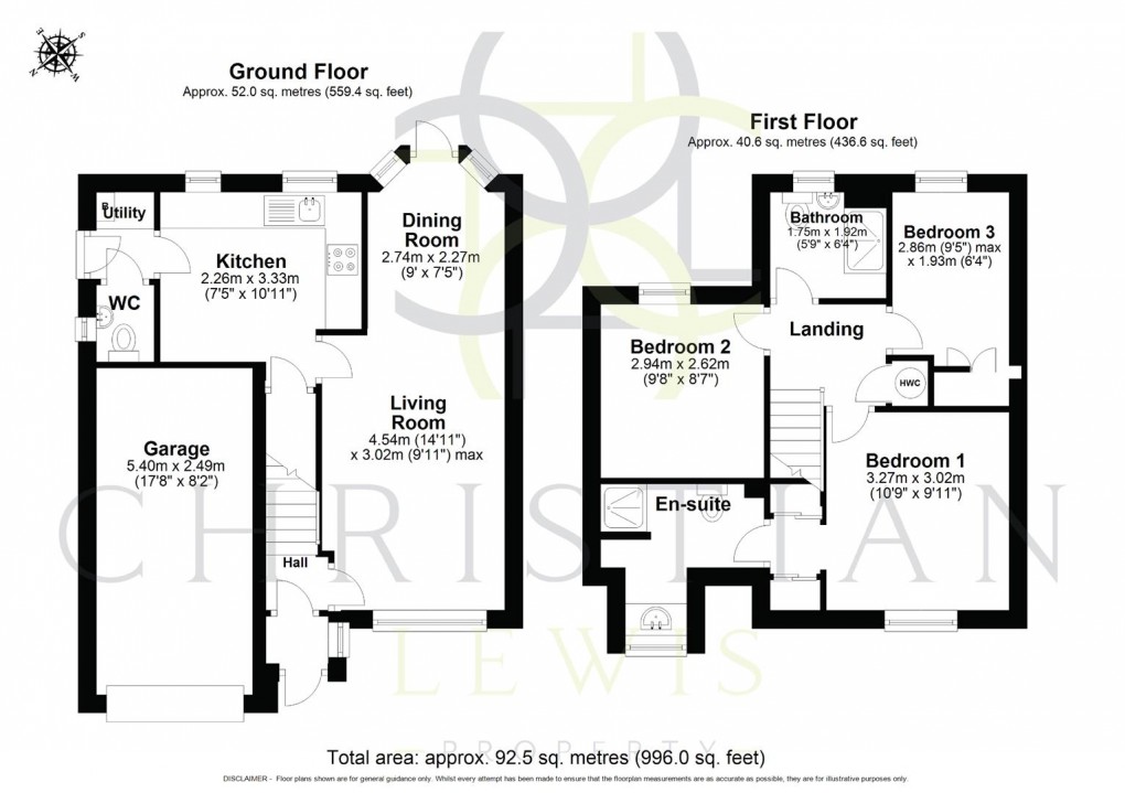 Floorplan for Clyde Avenue, Evesham