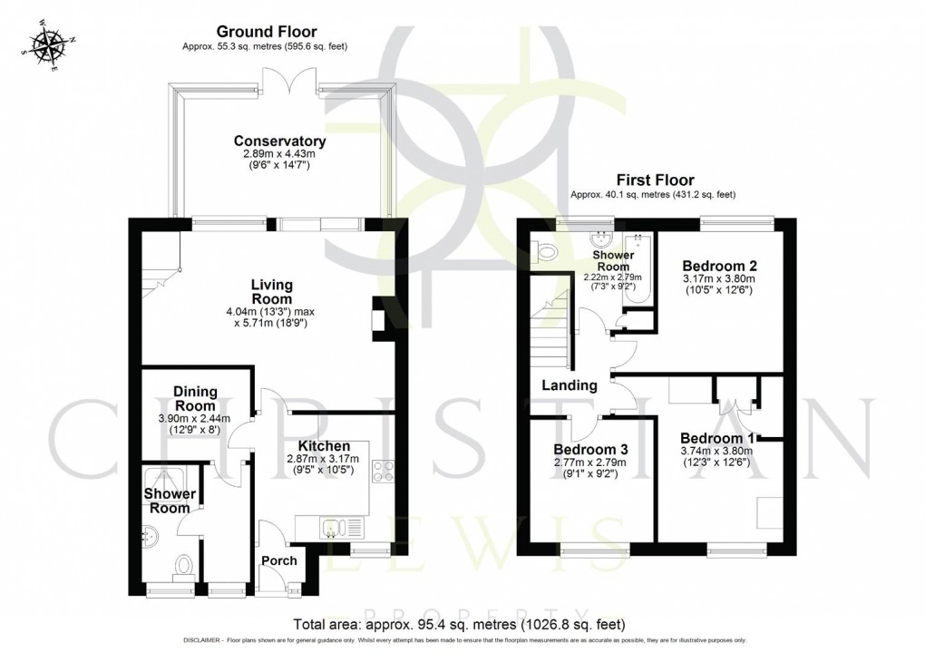 Floorplan for Chestnut Close, Hampton, Evesham