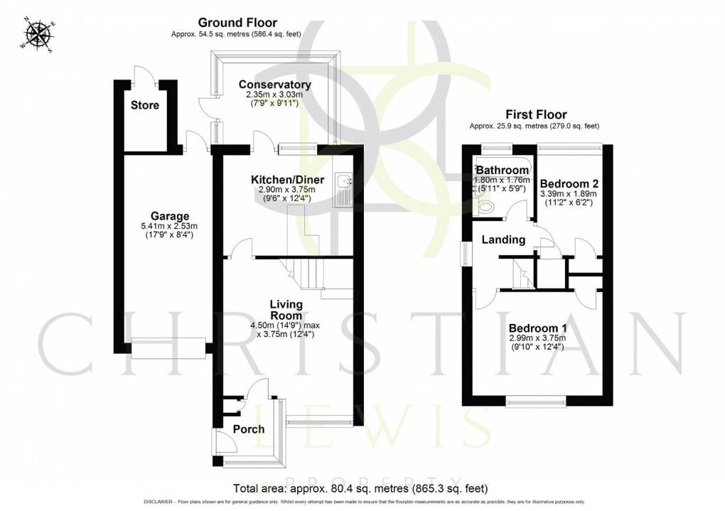 Floorplan for Porter Road, Evesham