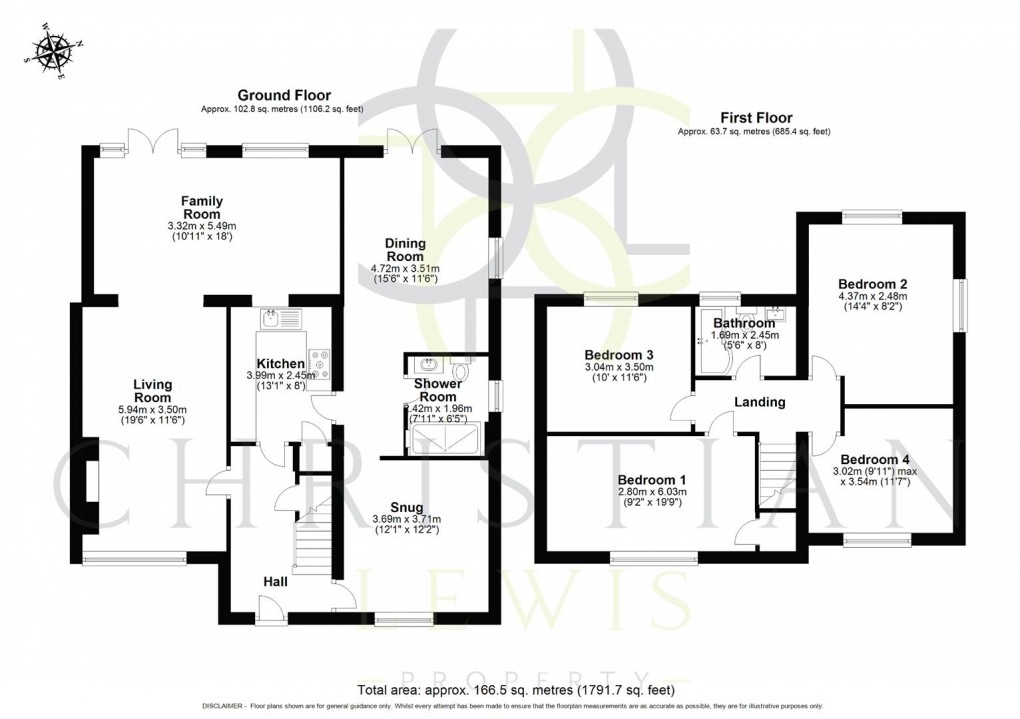 Floorplan for Withy Trees Road, South Littleton, Evesham