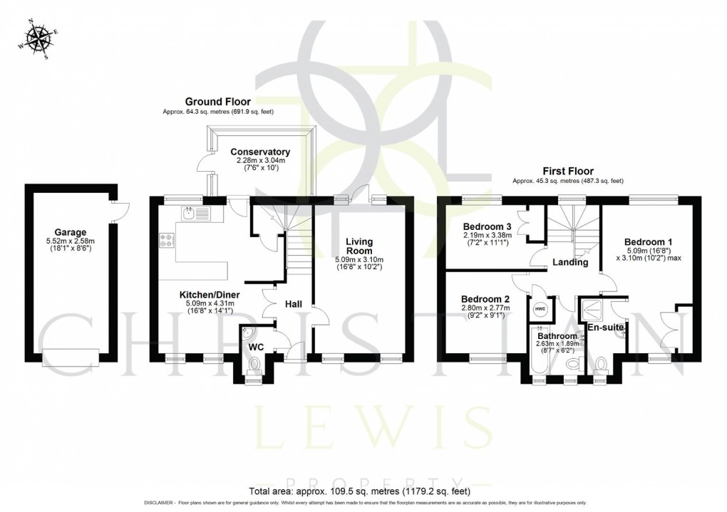 Floorplan for Tamar Place, Evesham