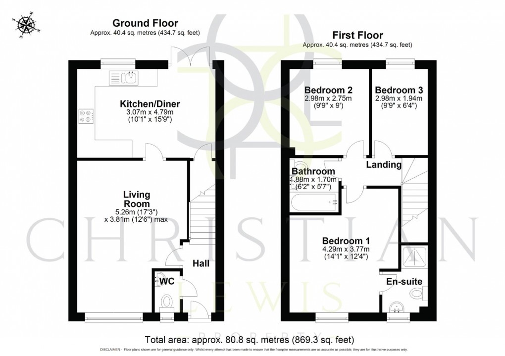 Floorplan for Ypres Way, Evesham