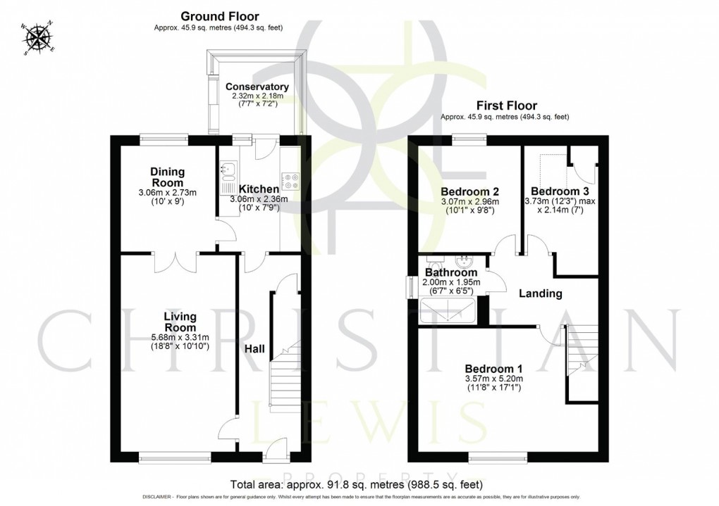 Floorplan for Main Street, Bretforton, Evesham