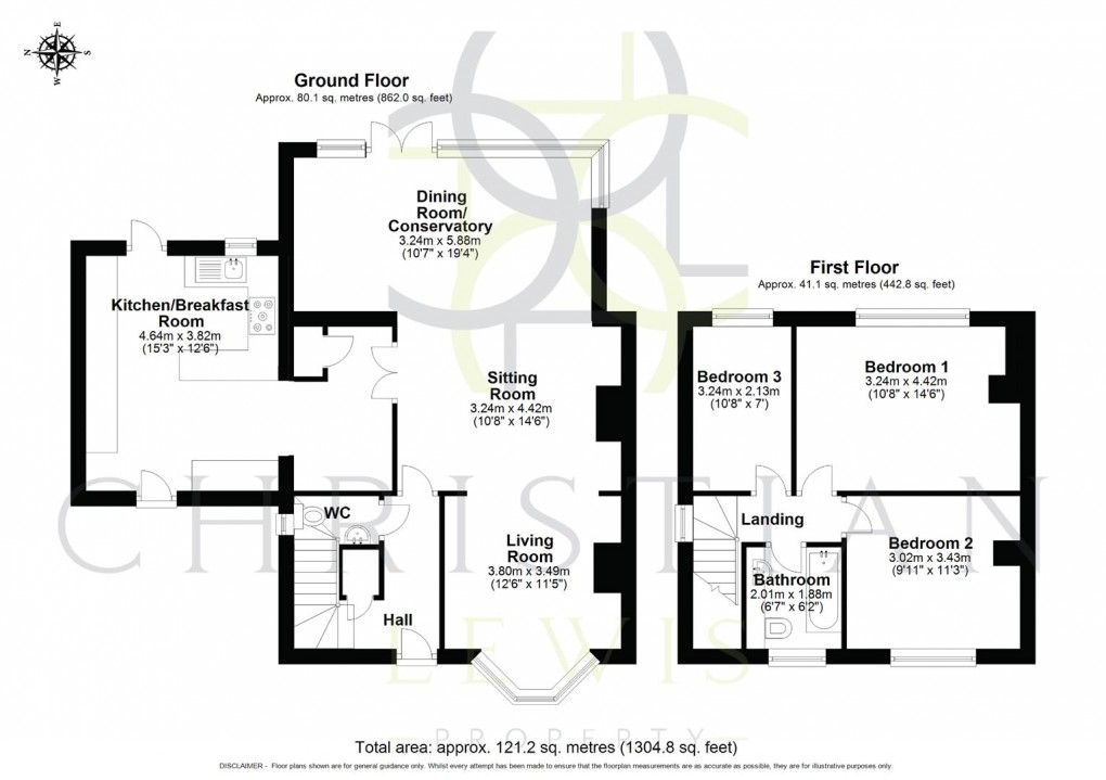 Floorplan for Horsebridge Avenue, Badsey, Worcestershire, WR