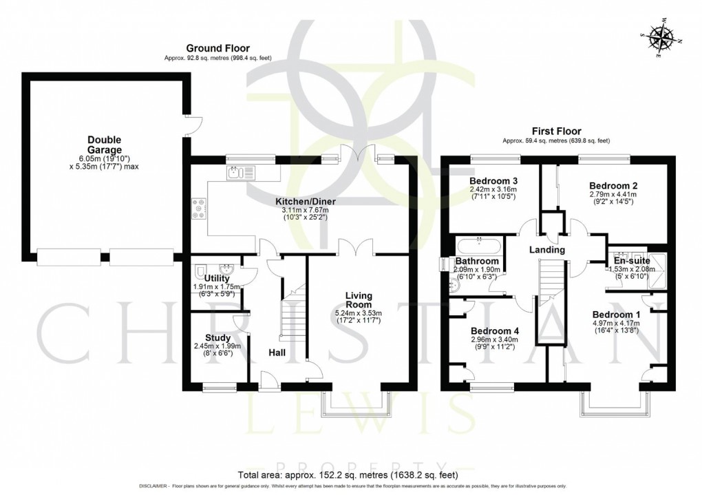 Floorplan for Crump Way, Evesham