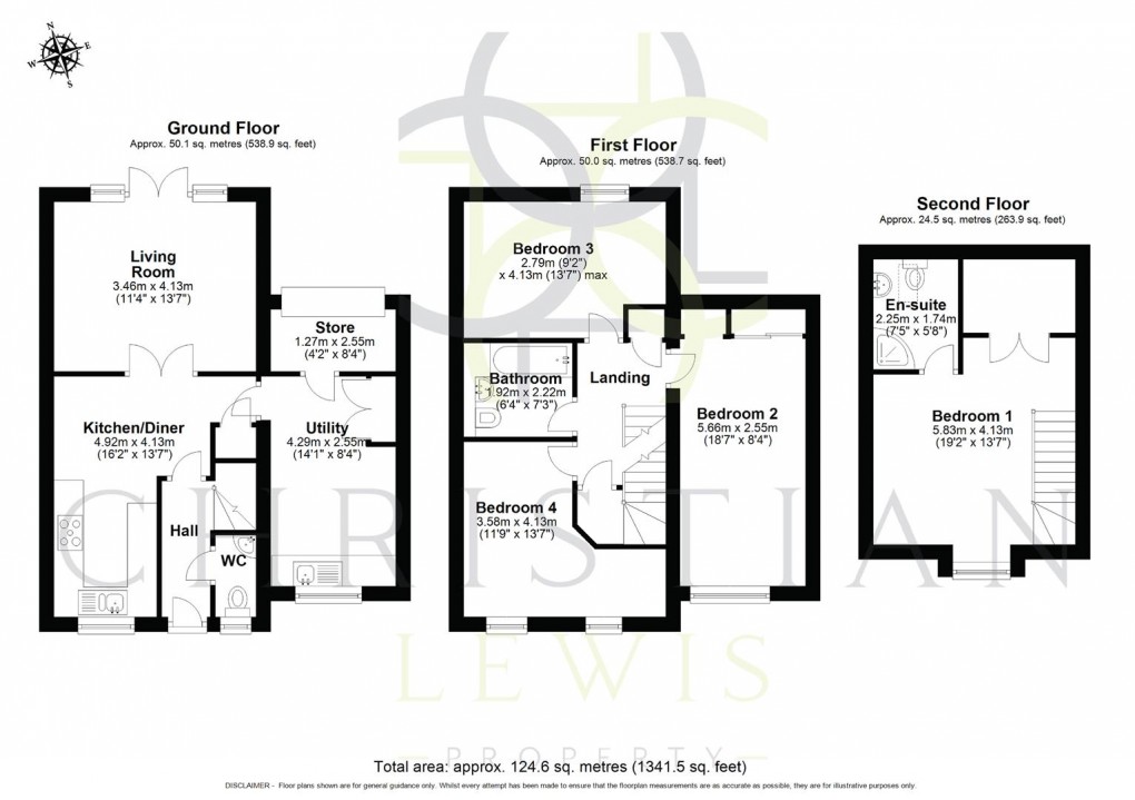 Floorplan for Brooklands Drive, Evesham