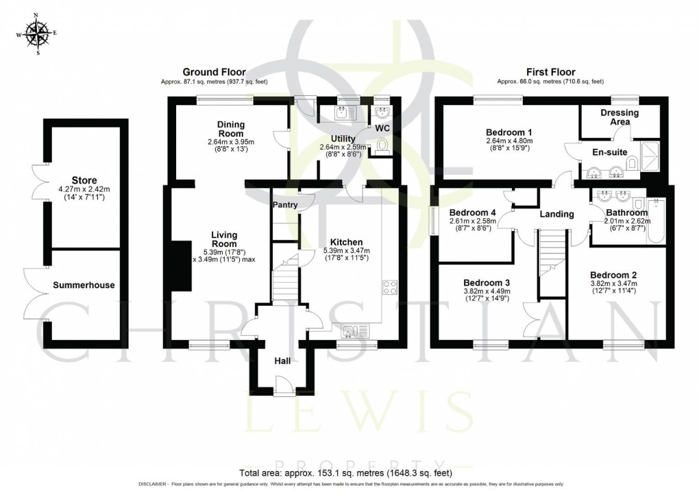 Floorplan for Titheway, Middle Littleton, Evesham