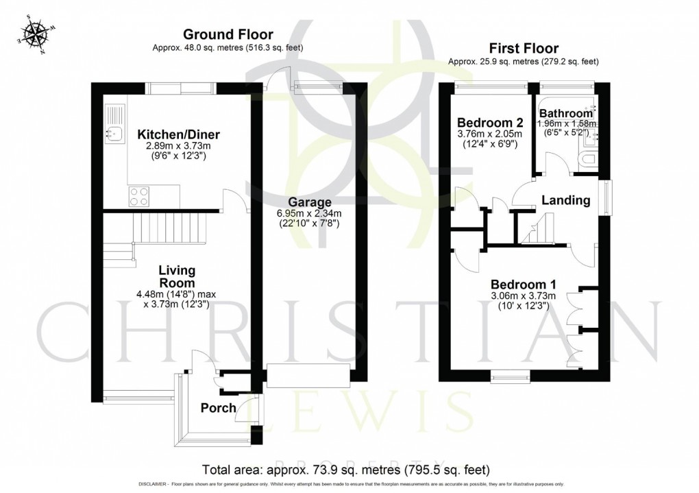 Floorplan for Digby Road, Evesham