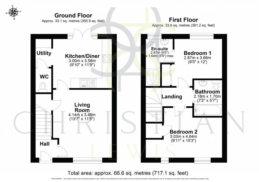 Floorplan for Christ Church Way, Evesham