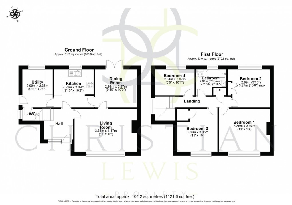 Floorplan for Norval Road, South Littleton, Evesham