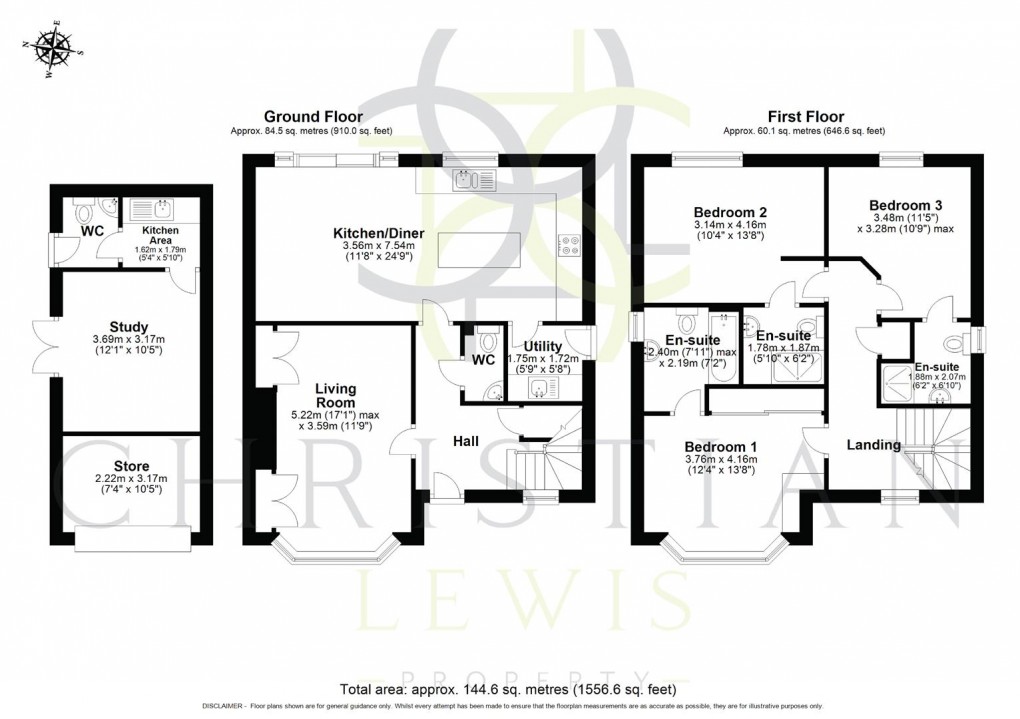 Floorplan for Choules Close, Pershore