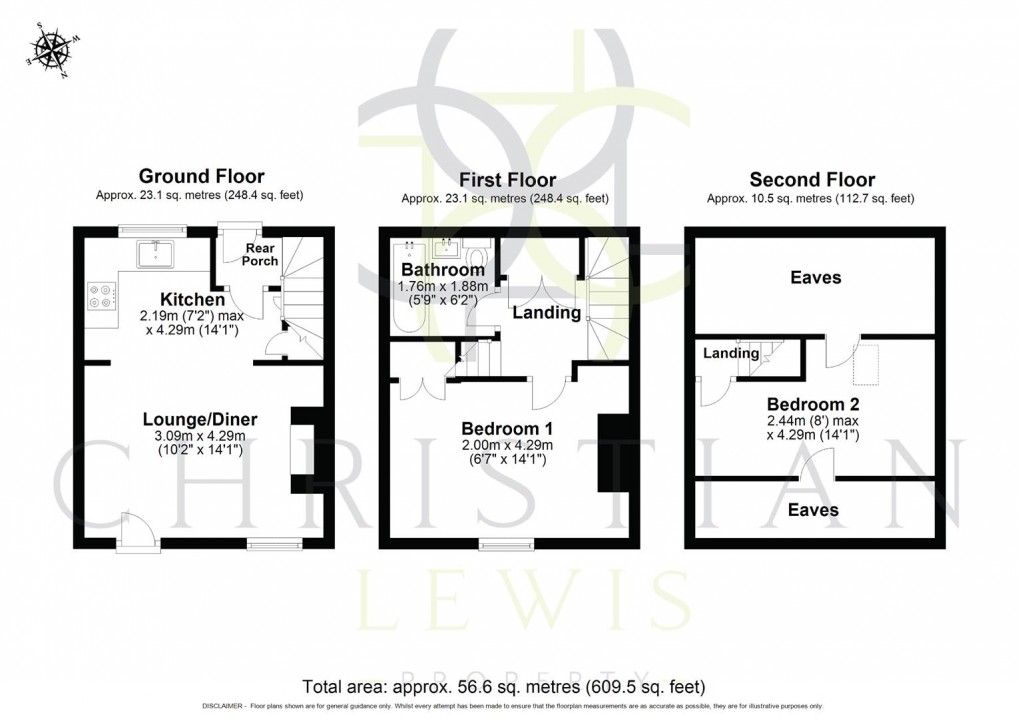 Floorplan for Newlands, Pershore