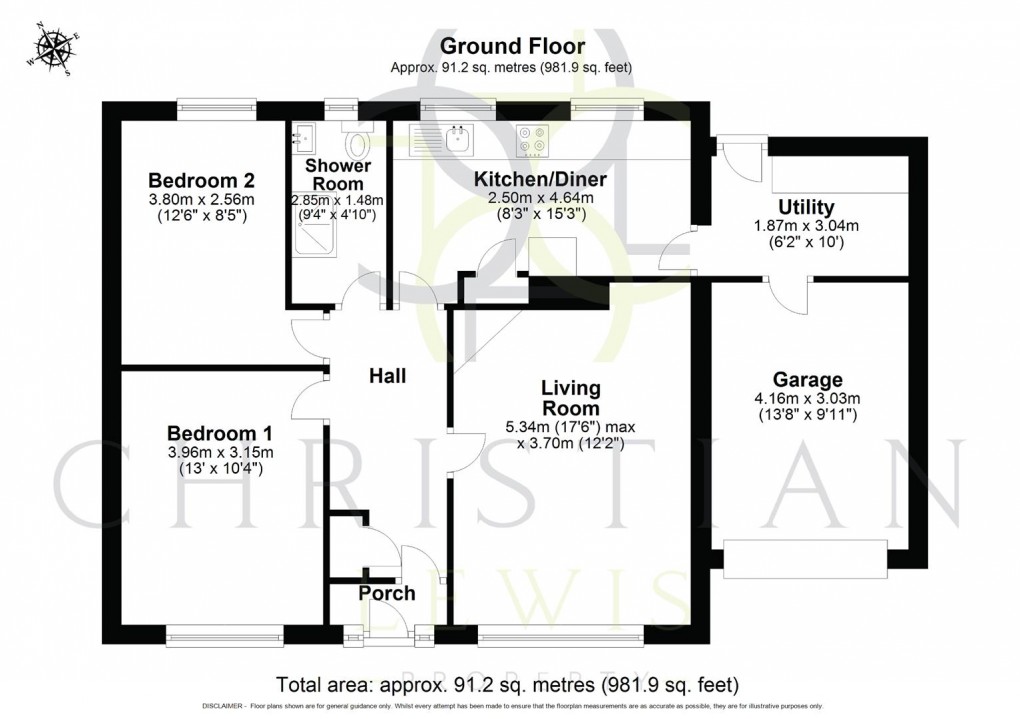 Floorplan for Orchard Drive, Little Comberton, Pershore