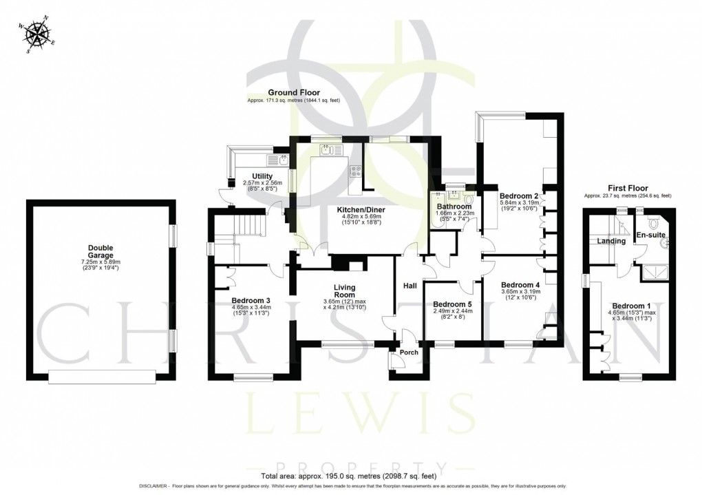 Floorplan for Ferry Lane, Offenham, Evesham