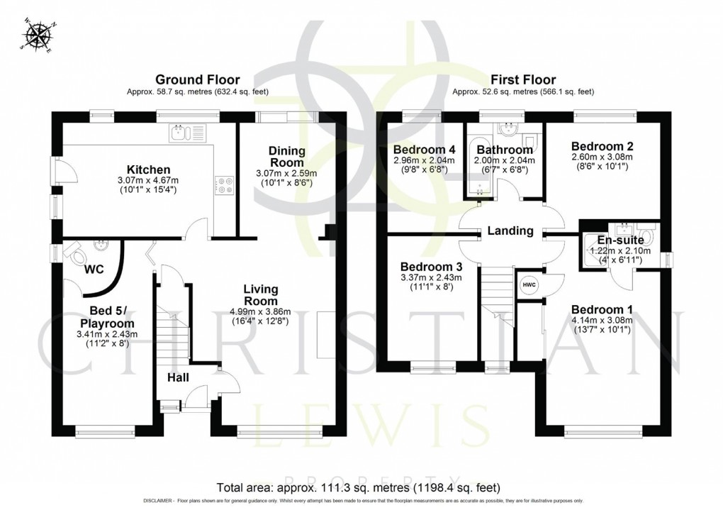 Floorplan for St. Catherines Road, Evesham