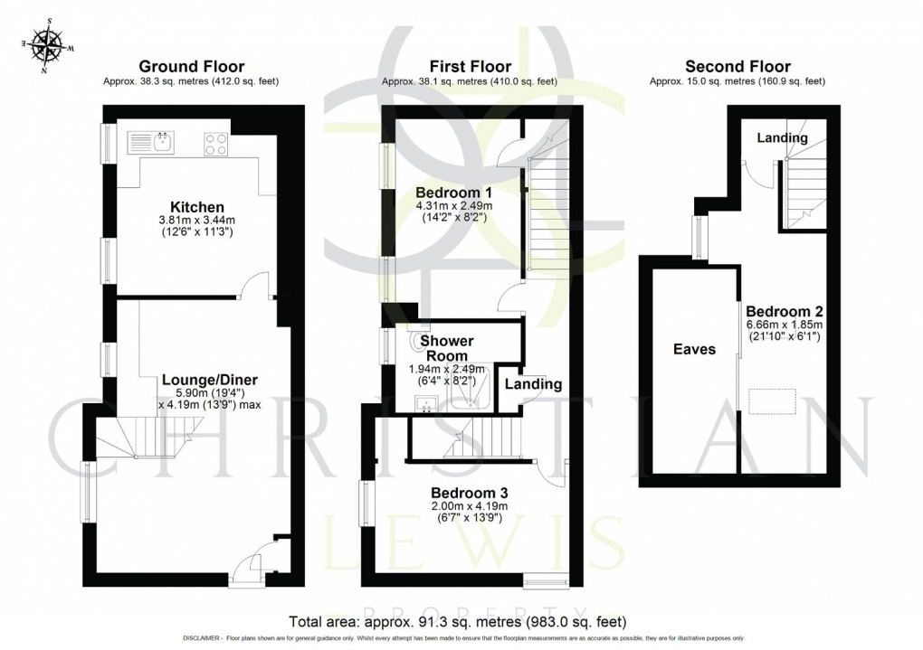 Floorplan for Burlingham Court, Briar Close, Evesham