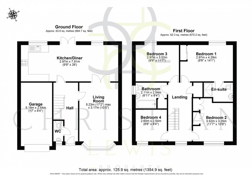 Floorplan for Grange Farm Drive, Honeybourne, Evesham