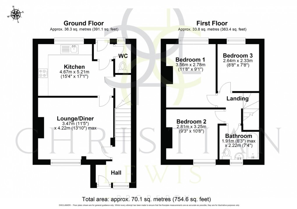 Floorplan for Fairfield Place, Evesham