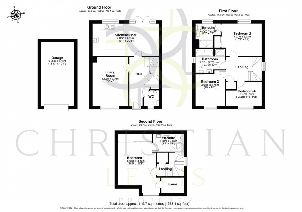 Floorplan for Merton Croft, Evesham