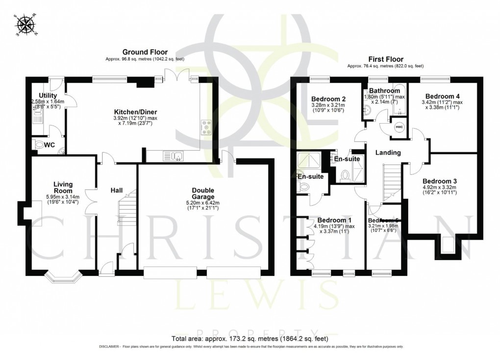 Floorplan for Sunset Way, Evesham