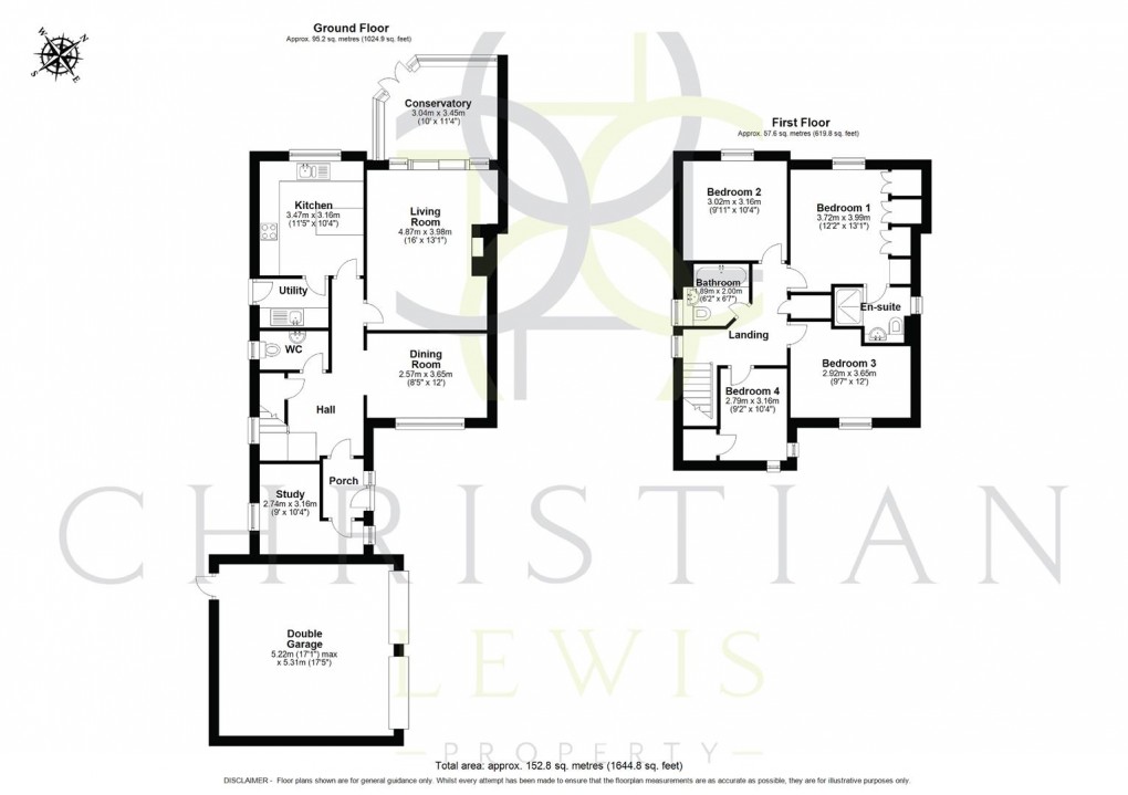 Floorplan for Burma Close, Evesham