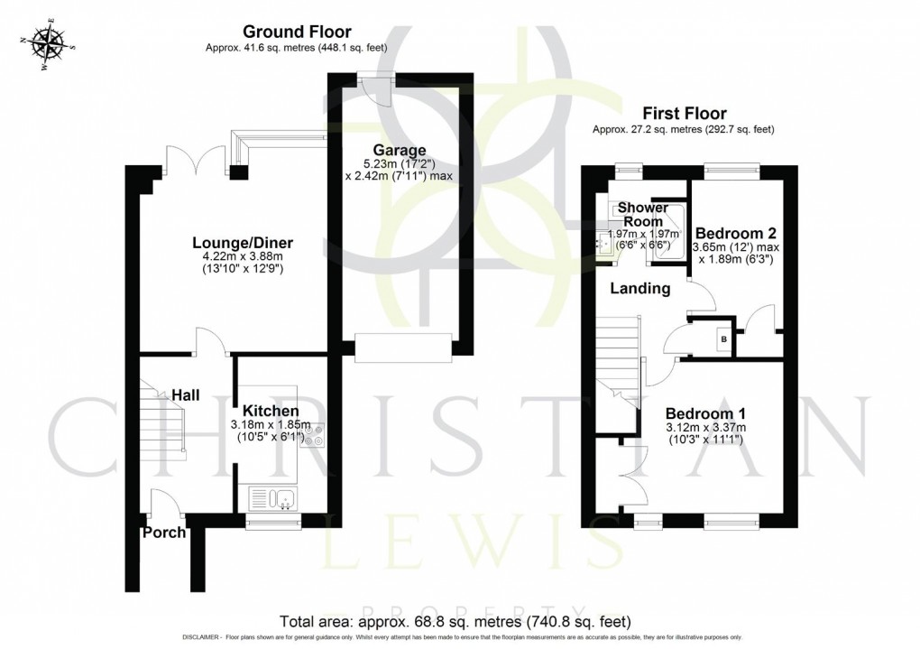 Floorplan for St. Johns Close, Evesham