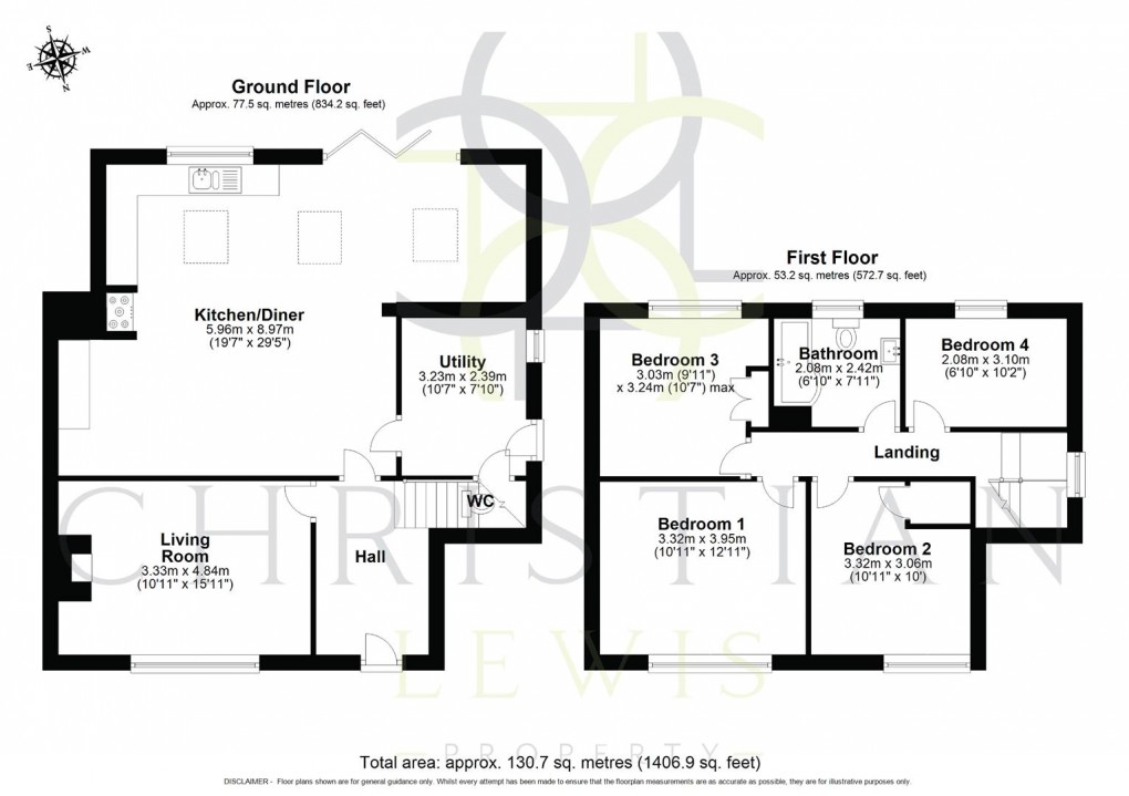 Floorplan for Withy Trees Road, South Littleton, Evesham