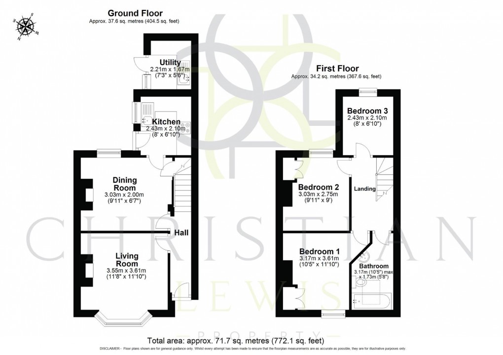 Floorplan for Burford Road, Evesham