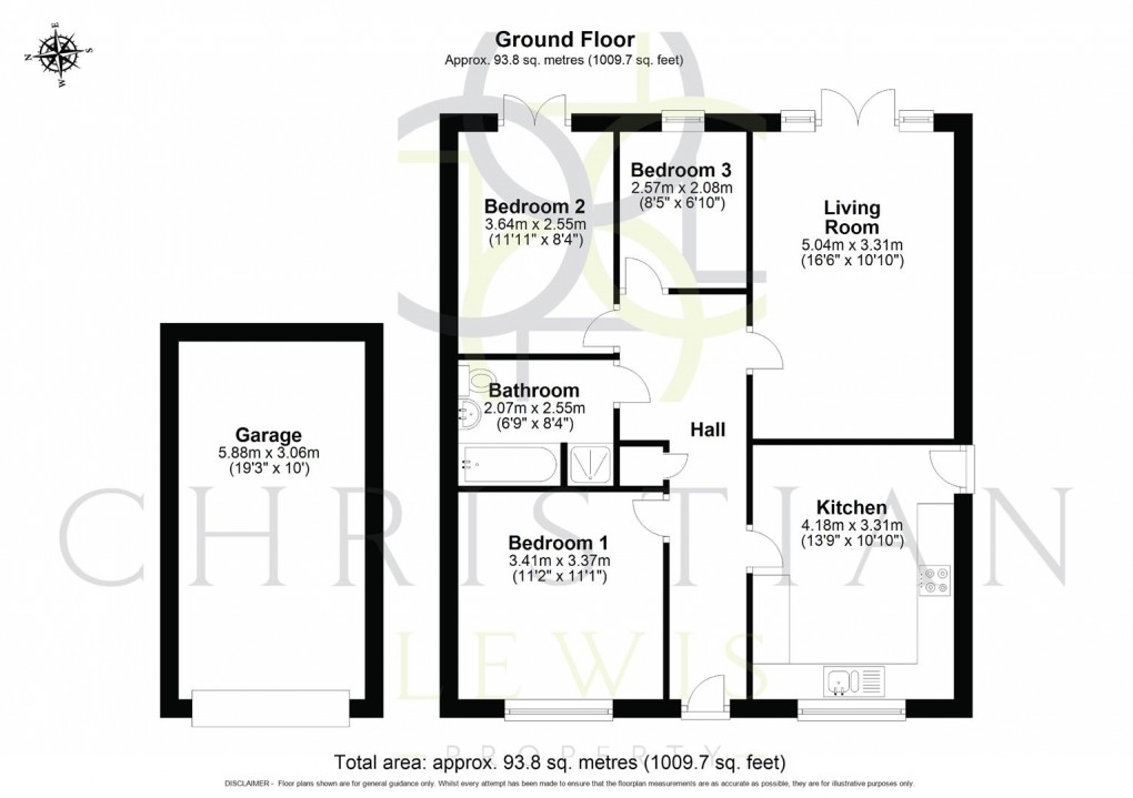 Floorplan for Cartwright Way, Evesham